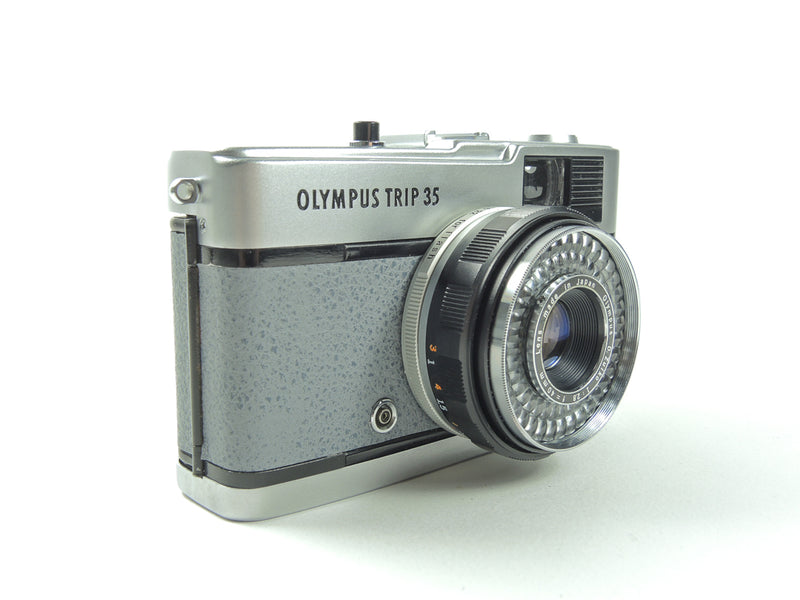 Olympus Trip 35 - Late in lunar grey leather