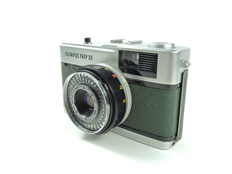 Olympus Trip 35 - Late in Dark Green Cowhide Leather