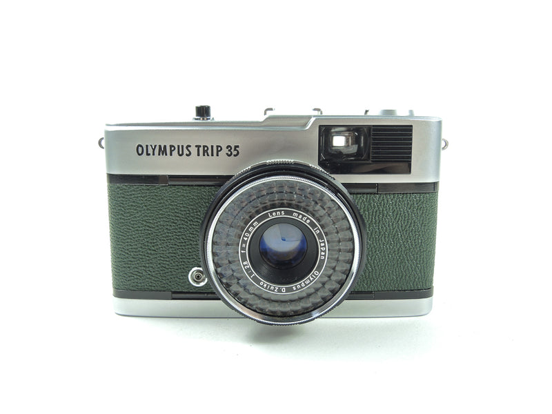 Olympus Trip 35 - Late in Dark Green Cowhide Leather