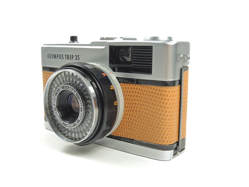 Olympus Trip 35 - Late in Tan Lizard cowhide leather